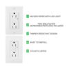 LEOD Toma GFCI de 15 A 125 V TRresistente a