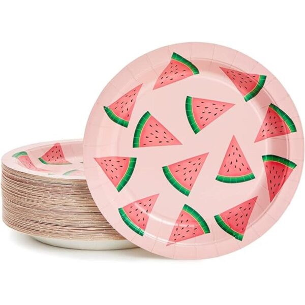 Suministros para fiestas de sandía platos de papel de 9_1
