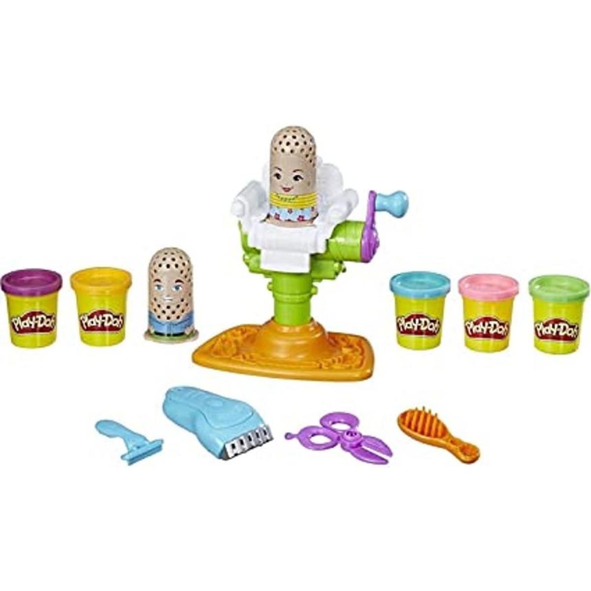 PlayDoh Buzz n Cut Fuzzy Pumper Barber Shop Toy con