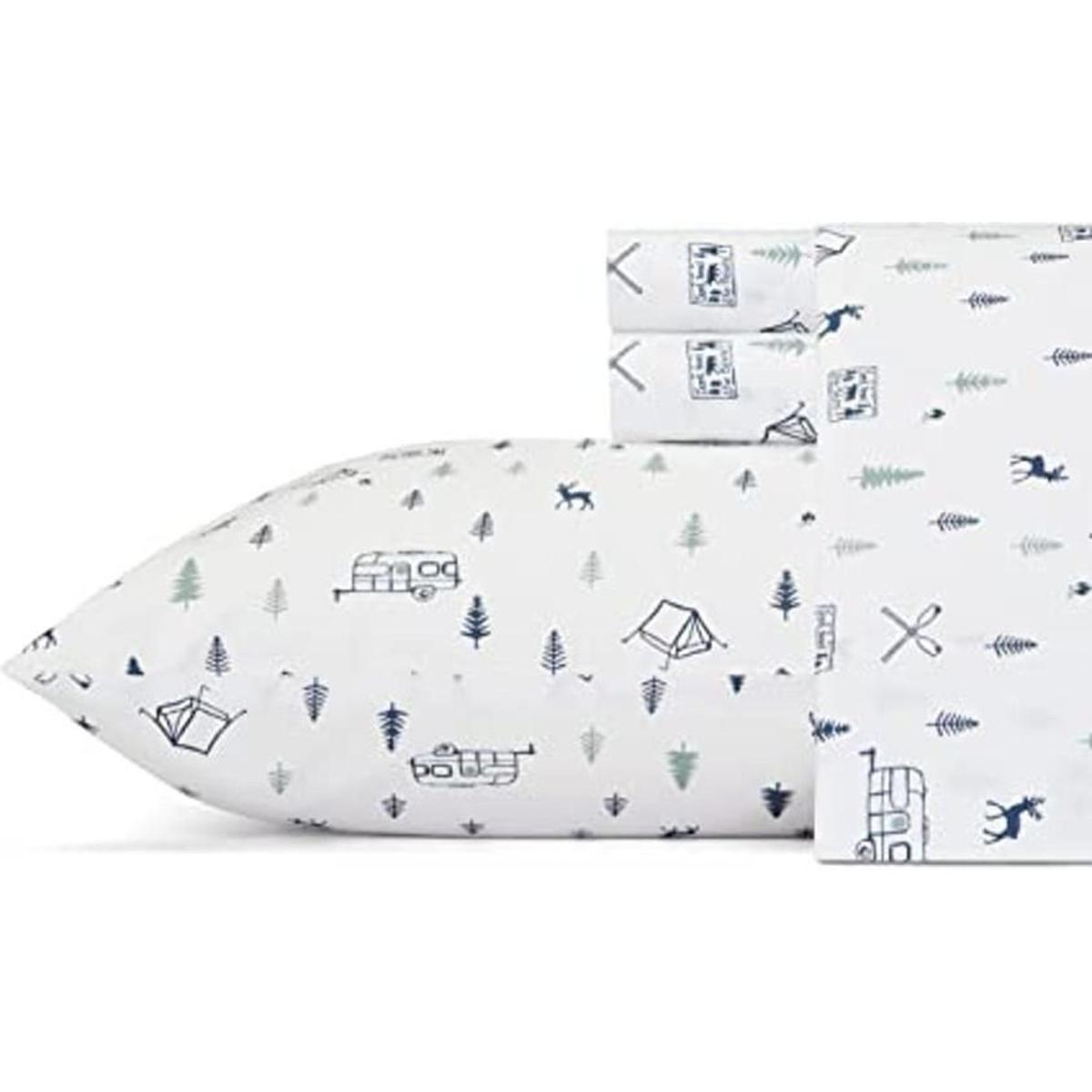 Eddie Bauer Home Juego de sábanas de percal 100