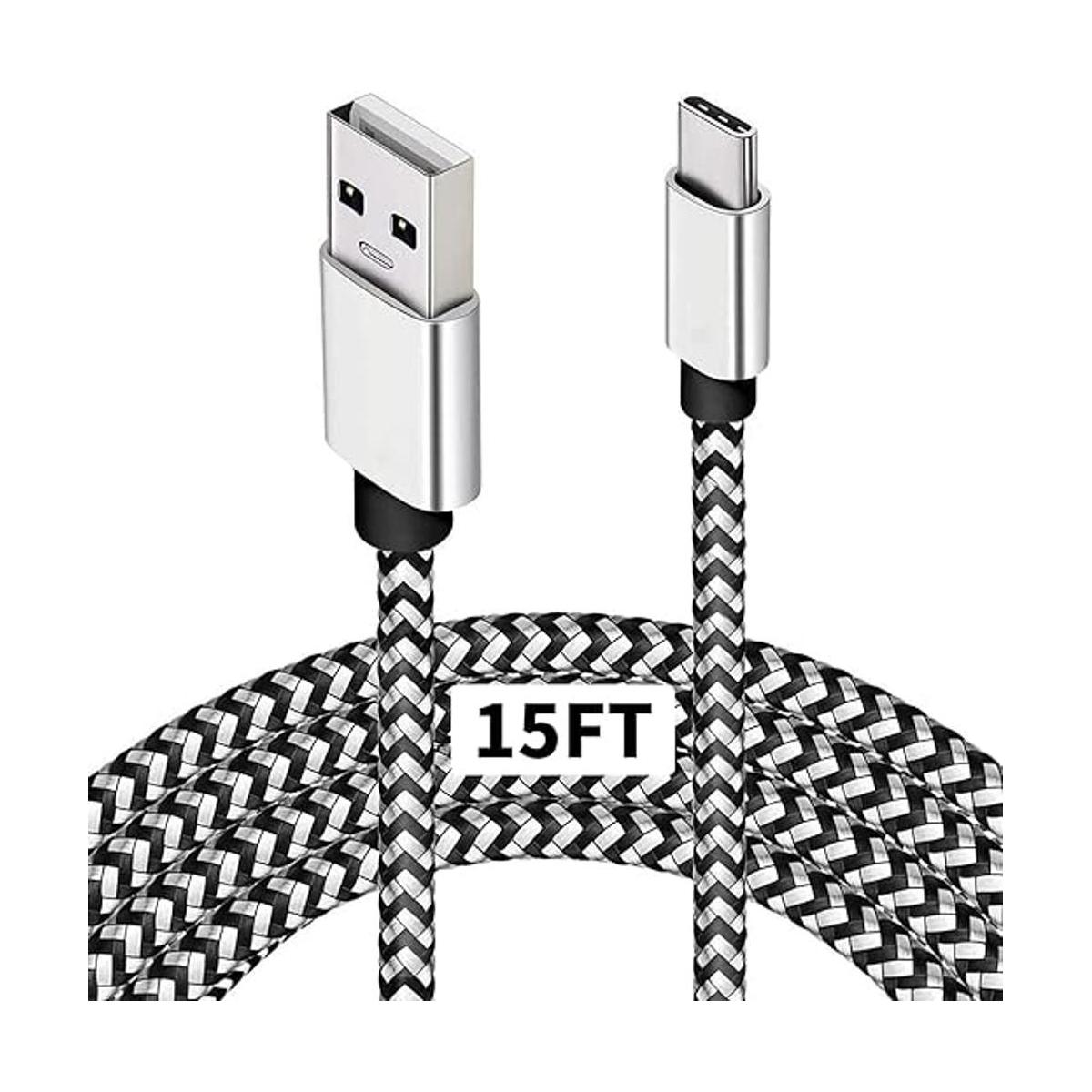 Cable de carga USB tipo C cable USB C de 15 pies de largo