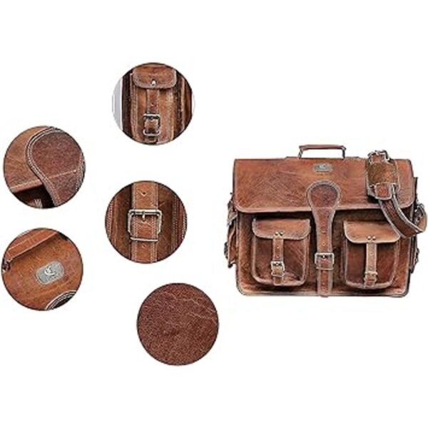 DHK Bolso bandolera de cuero para computadora de 18.0 in_6
