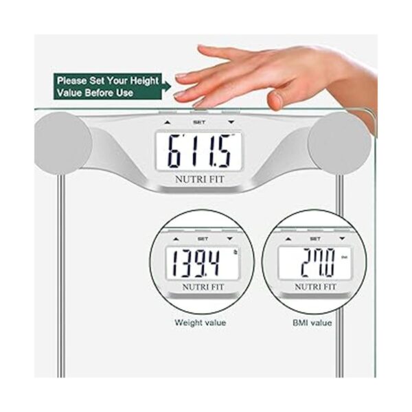 NUTRI FIT Báscula digital de peso corporal para baño IMC_3
