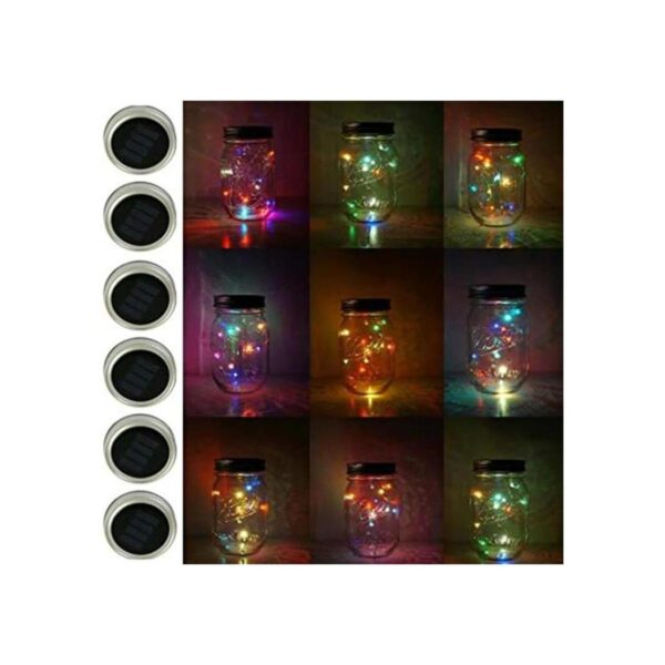Paquete de 6 luces para tarros de masón 10 luces LED_1
