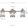 Globe Electric Cusco Tocador con 3 luces 51272 60watts
