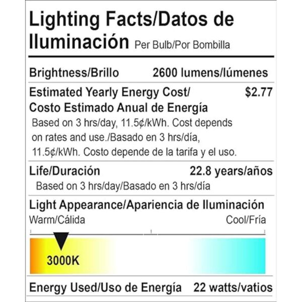 Goodlite equivalente a 150 W 2600 lm regulable. G19864_6