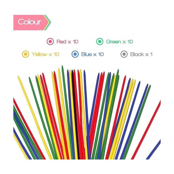 Juego clásico de palillos delgados de madera 41 piezas_2