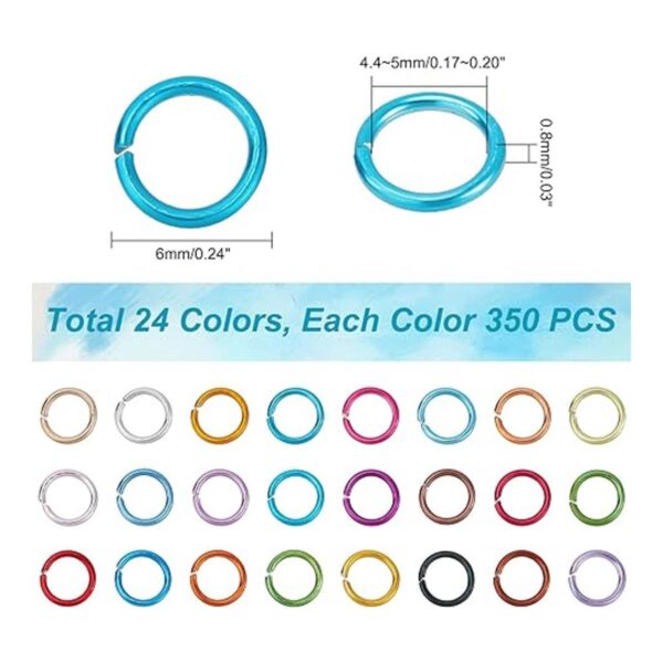 PH PandaHall 8400 anillos de aluminio para saltar de 0.236