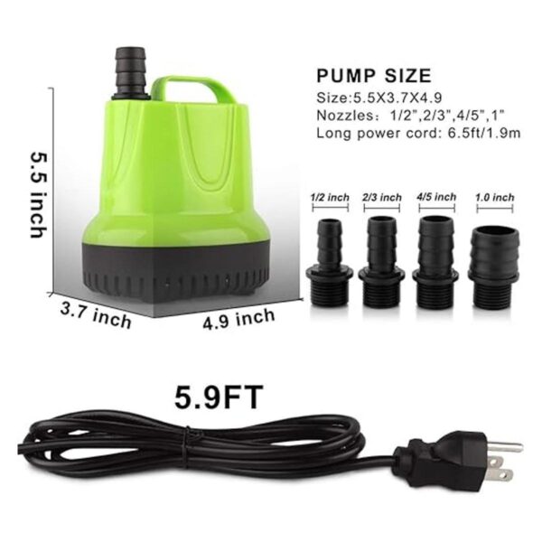 FREESEA Bomba de agua sumergible de 160 a 1100 GPH para_5