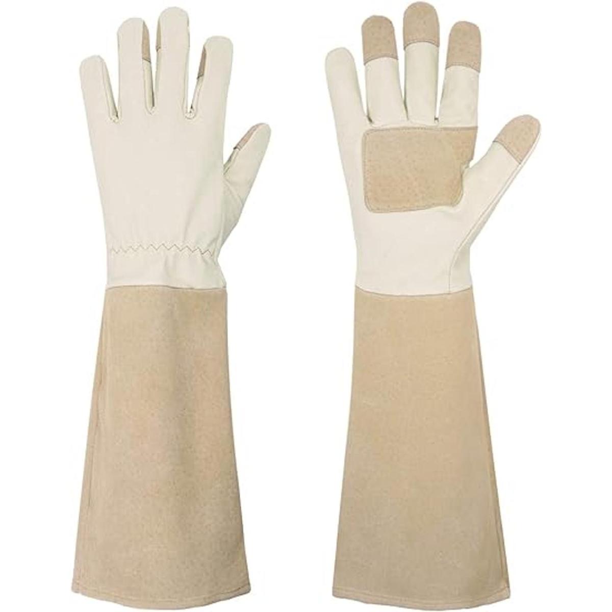 Guantes de poda largos para hombres y mujeres piel de