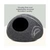 MEOWFIA Premium Felt Cat Bed Cave Handmade 100 Merino_6