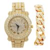 Reloj totalmente incrustado con brillantes de cristal muy