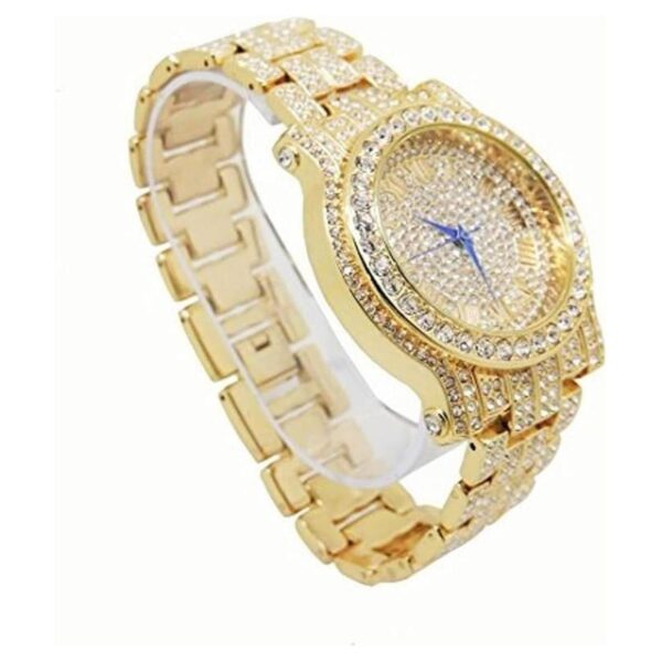 Reloj totalmente incrustado con brillantes de cristal muy