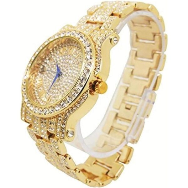 Reloj totalmente incrustado con brillantes de cristal muy