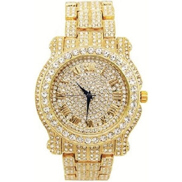 Reloj totalmente incrustado con brillantes de cristal muy