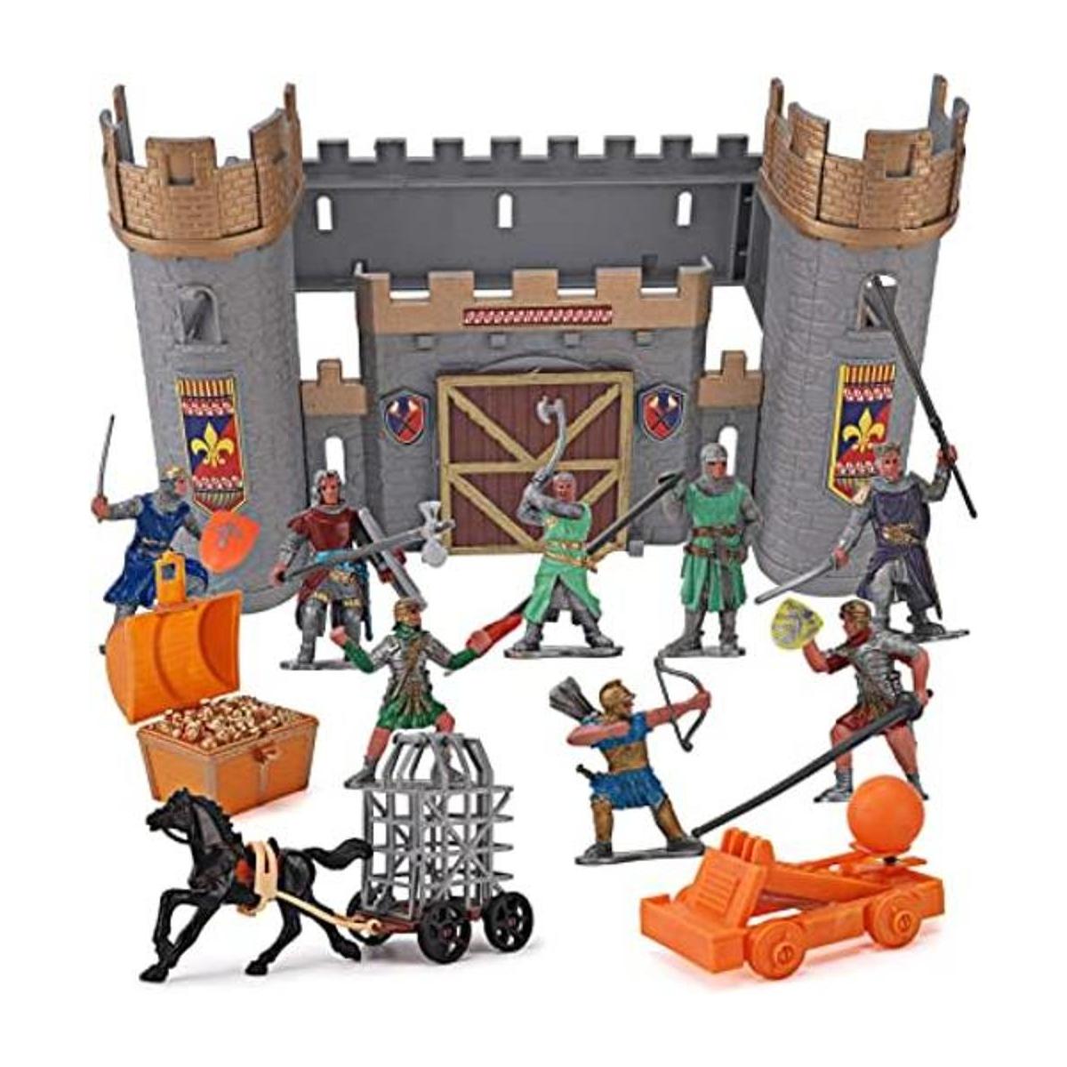 Figura de acción de caballeros del castillo medieval