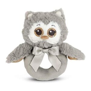 Bearington Baby Lil Owlie Sonajero de peluche 5.5 in_1