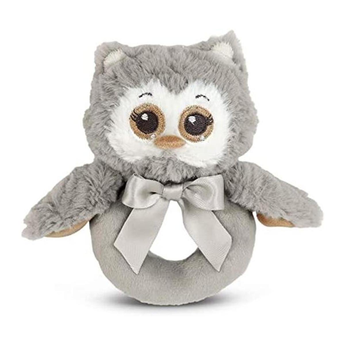 Bearington Baby Lil Owlie Sonajero de peluche 5.5 in