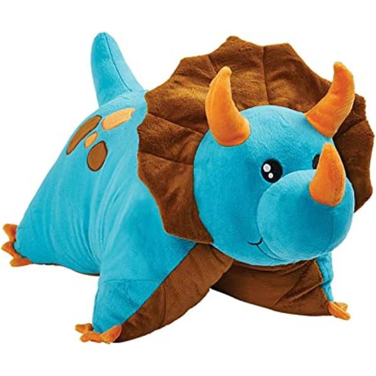 Pillow Pets Juguete de peluche de dinosaurio azul