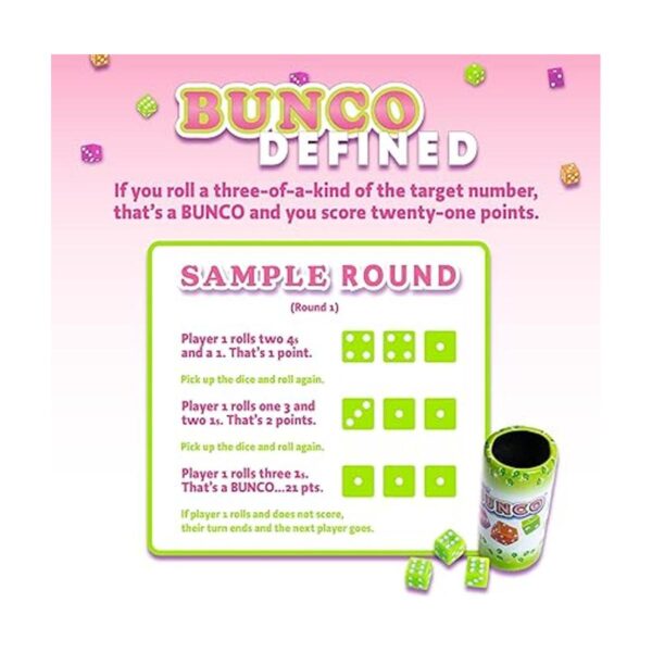 Continuum Games Caja de juego Bunco dados multicolor_4