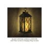 Bright Zeal Farol de vela vintage negro de 13.5 pulgadas