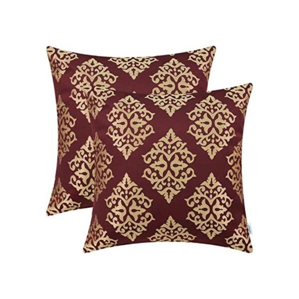 CaliTime Juego de 2 fundas de almohada de jacquard suave