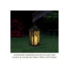 Bright Zeal Farol de vela vintage negro de 13.5 pulgadas