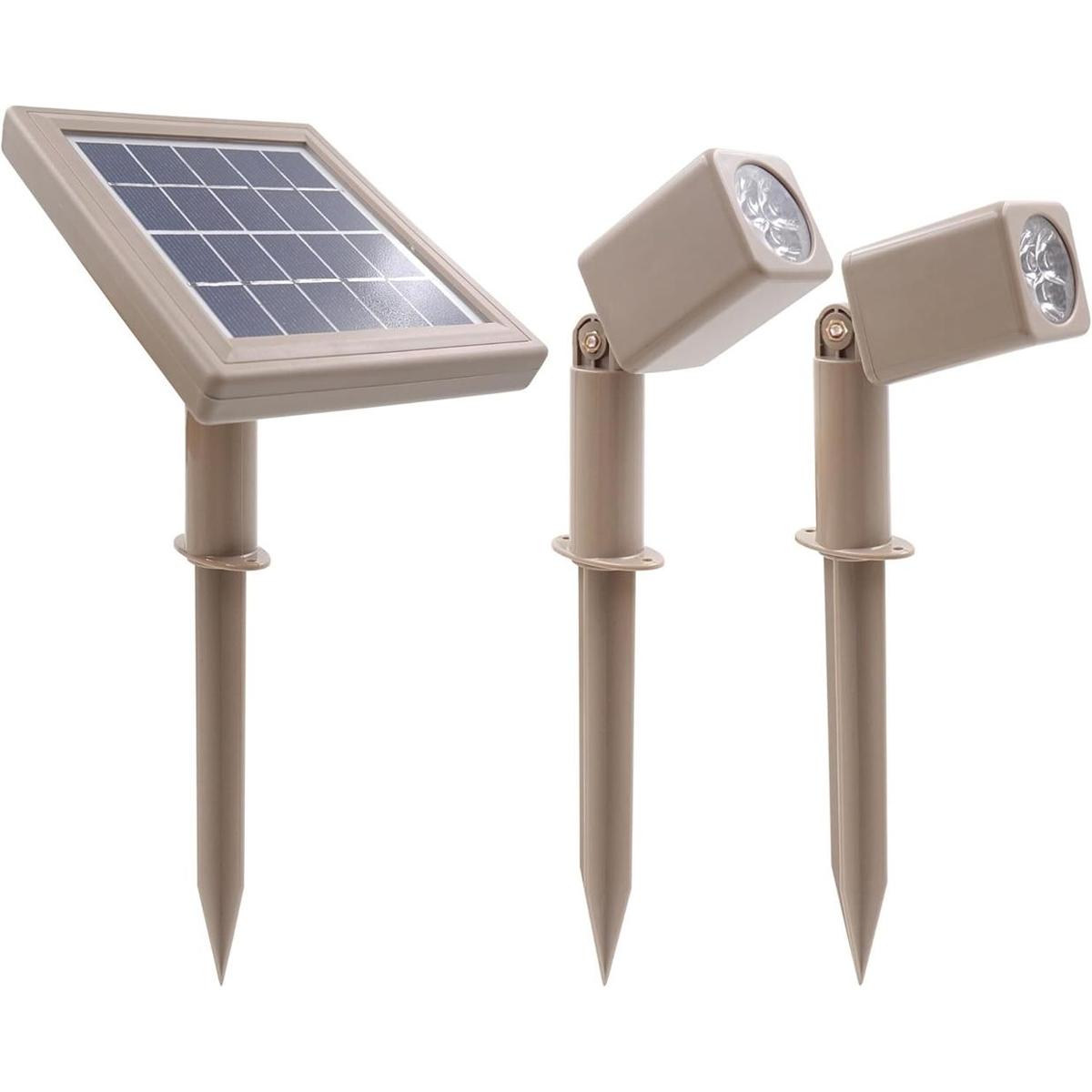 HEX 30X Foco solar doble LED blanco cálido impermeable