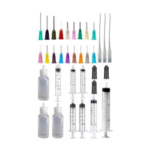 Kit aplicador de dispensadores jeringas botellas de
