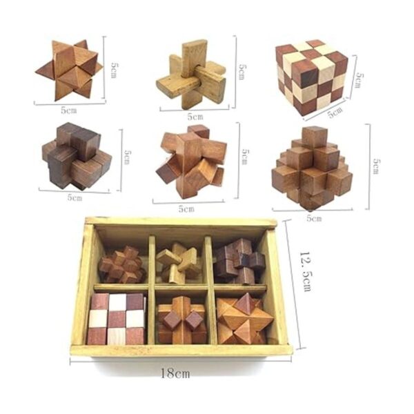 Guaishou Rompecabezas de madera 3D de lujo 6 en uno para_2