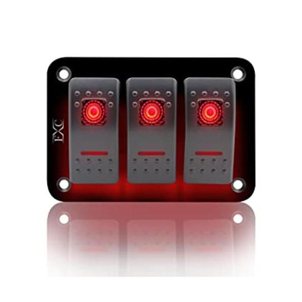 FXC Interruptor basculante Panel de aluminio 3
