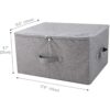 Caja de almacenamiento plegable con tapa y asas cesta de_3
