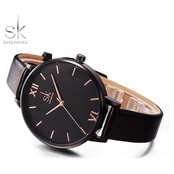 SHENGKE Creative Simplicity Reloj de cuero genuino para_2