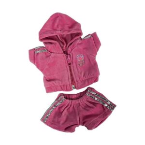 Divertido y deportivo traje de peluche rosa para correr_1