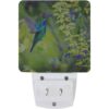 Naanle Juego de 2 hermosos colibríes verdes y violetas_2