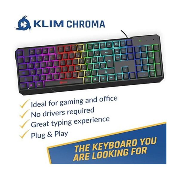 KLIM Teclado Chroma Gaming con cable USB nueva versión_2