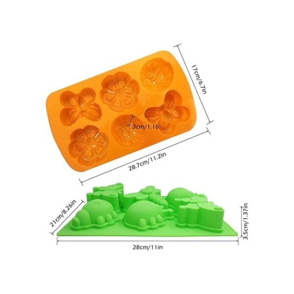 SENHAI 2 Pcs Insect shape Silicone Trays 6Cavity 3D