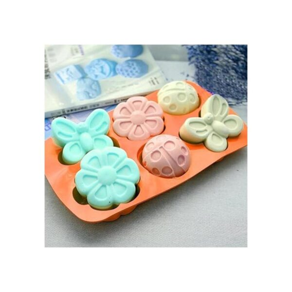 SENHAI 2 Pcs Insect shape Silicone Trays 6Cavity 3D