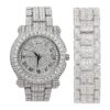 Blinged Out reloj redondo de lujo para hombre con esfera