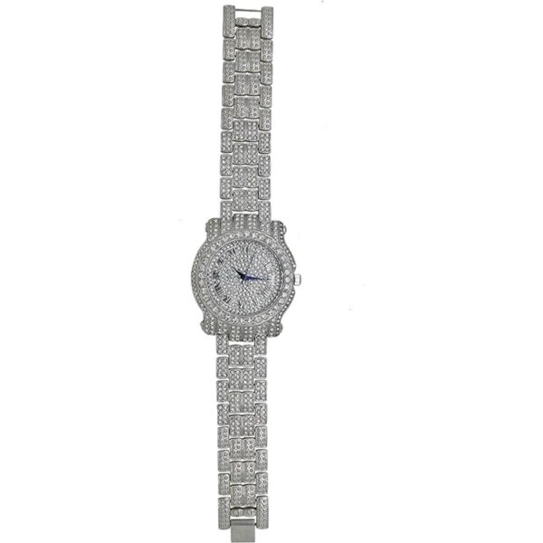 Blinged Out reloj redondo de lujo para hombre con esfera