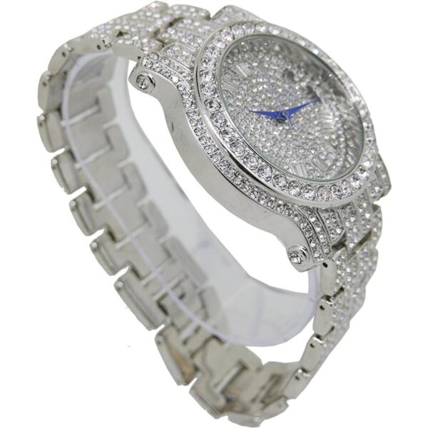 Blinged Out reloj redondo de lujo para hombre con esfera