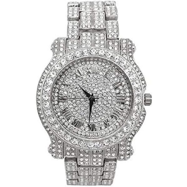 Blinged Out reloj redondo de lujo para hombre con esfera