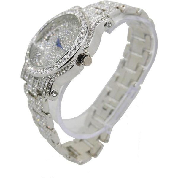 Blinged Out reloj redondo de lujo para hombre con esfera