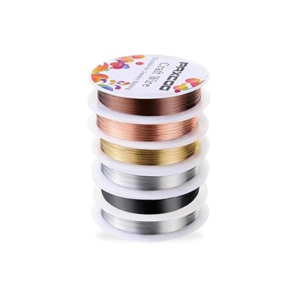 PAXCOO Paquete de 6 alambres para joyería para hacer joyas