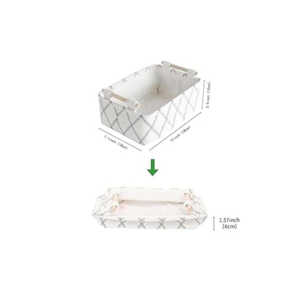 LUFOFOX Cesta organizadora plegable de tela rectangular_2