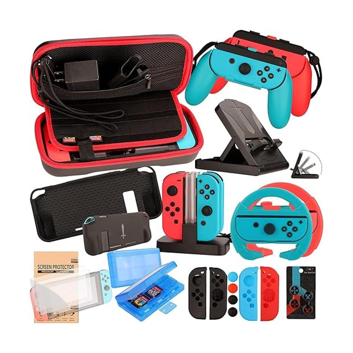 Kit de accesorios para Nintendo Switch paquete de tapas
