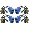 Igreeman 4 pares de adaptadores de video pasivo Balun BNC