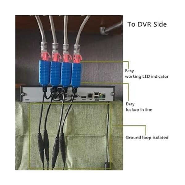 Igreeman 4 pares de adaptadores de video pasivo Balun BNC