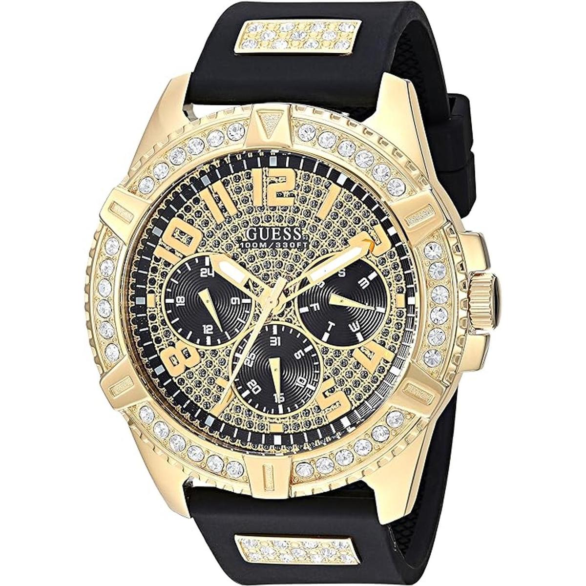 Guess Reloj de cristal adornado de 1.890 in