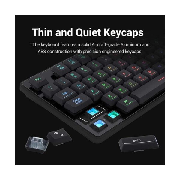 Redragon K509RGB Teclado para juegos de PC de 104 teclas